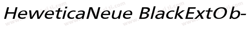 HeweticaNeue BlackExtOb字体转换